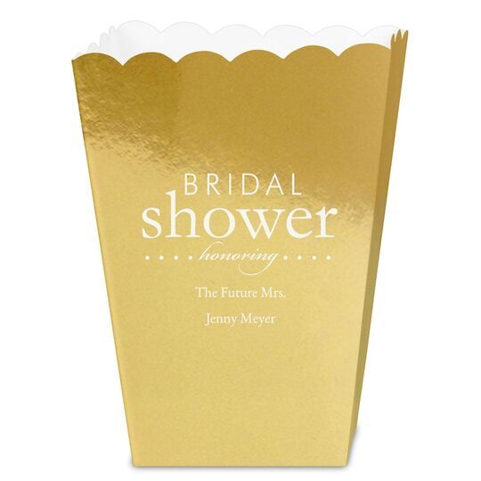 Bridal Shower Honoring Mini Popcorn Boxes